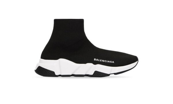 MEN'S SPEED RECYCLED KNIT SNEAKER IN BLACK/WHITE Balenciaga