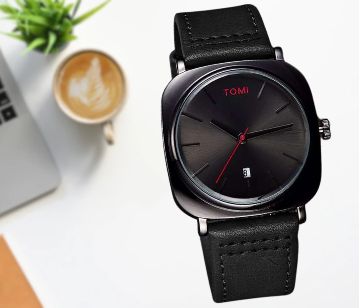 Tomi T084 Square Watch With Date - Image 3