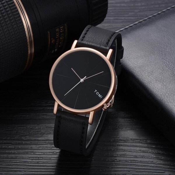 TOMI T082 Round Dial Quartz Slim Dial Watch