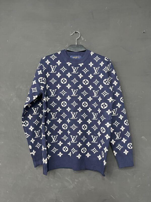 LV Men’s Round Neck Sweats Shirt Big Logo